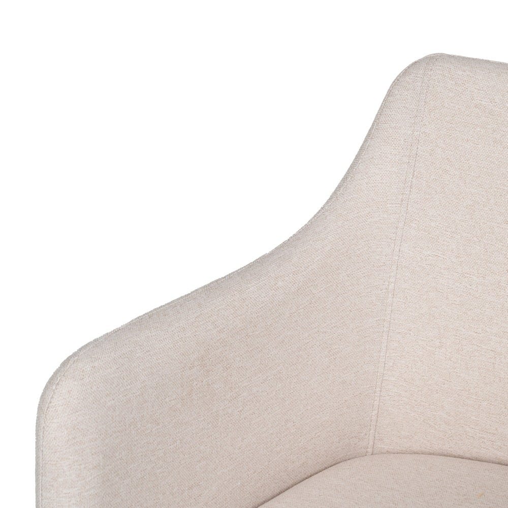 Silla Crema Tejido-Metal Salón 51 X 55 X 77 Cm Silla Crema Tejido-Metal Salón 51 X 55 X 77 Cm
