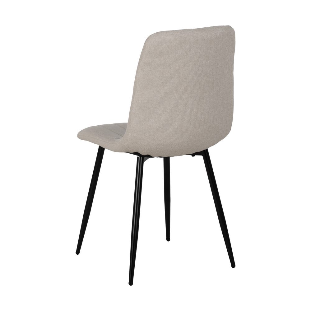 Silla Crema Tejido-Metal Salón 44 X 51 X 88 Cm Silla Crema Tejido-Metal Salón 44 X 51 X 88 Cm