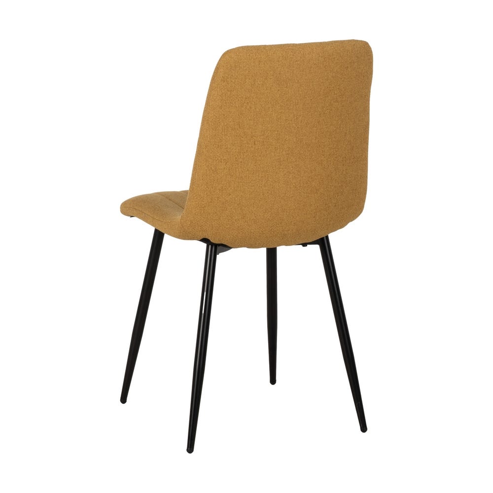 Silla Mostaza Tejido-Metal Salón 44 X 51 X 88 Cm Silla Mostaza Tejido-Metal Salón 44 X 51 X 88 Cm