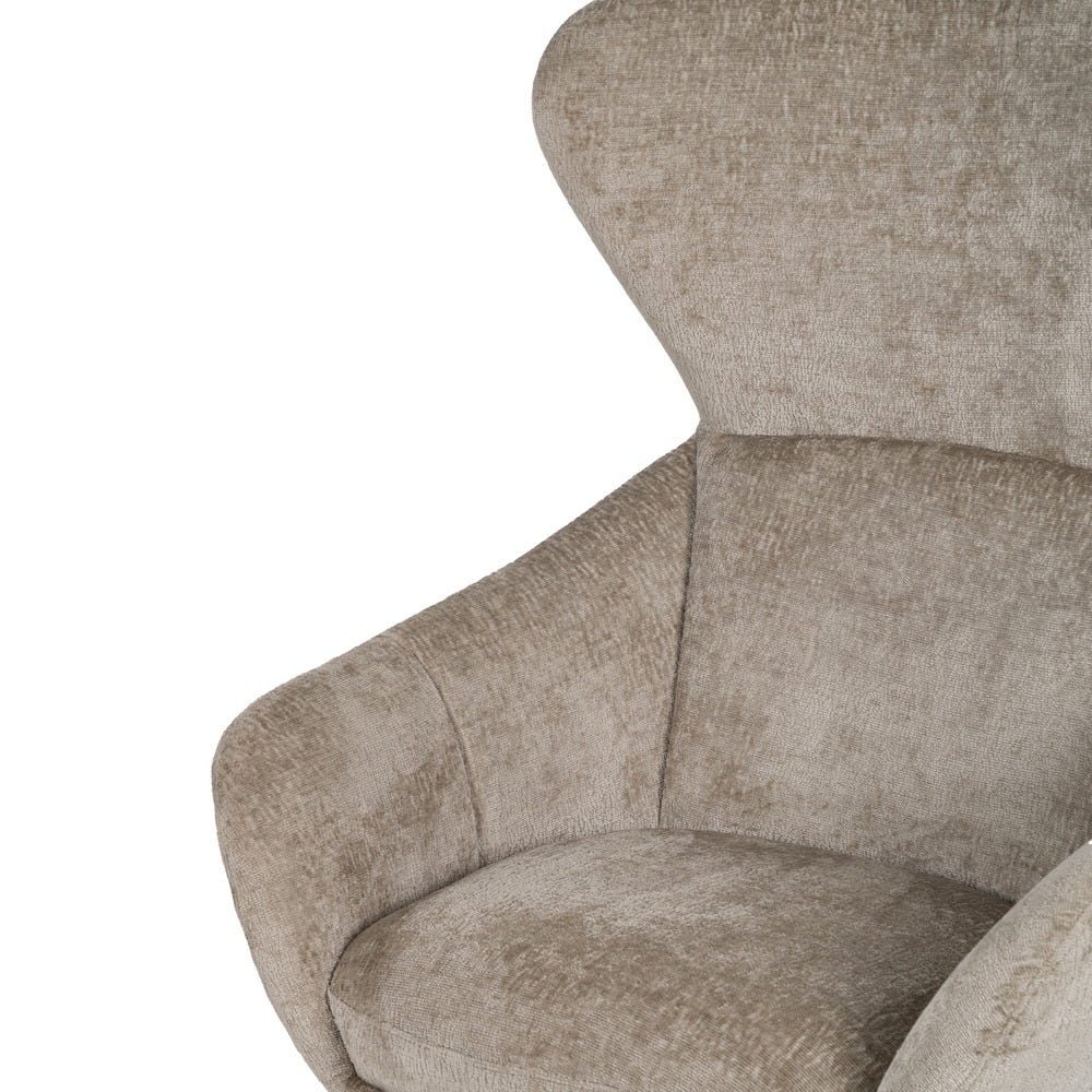 Sillón Giratorio Beige Tejido-Metal 75 X 80 X 110 Cm Sillón Giratorio Beige Tejido-Metal 75 X 80 X 110 Cm