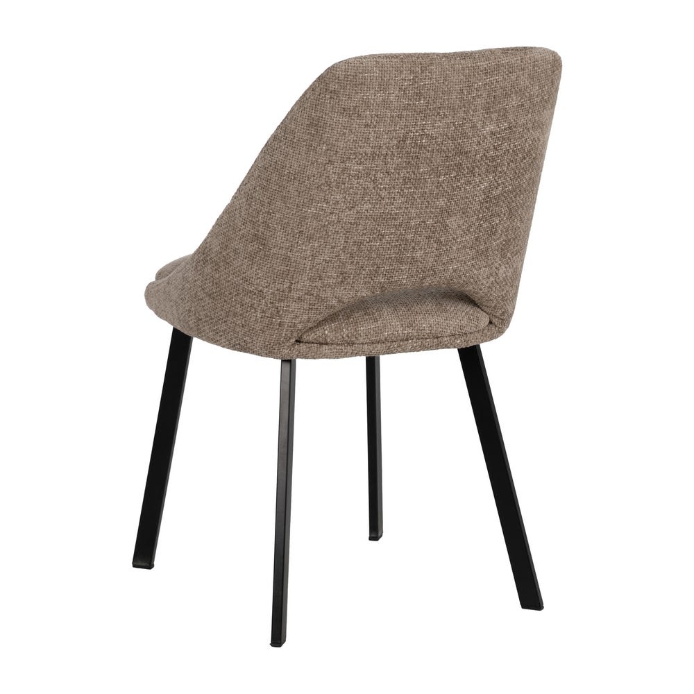 Silla Beige Tejido-Metal Salón 48 X 61 X 85 Cm Silla Beige Tejido-Metal Salón 48 X 61 X 85 Cm