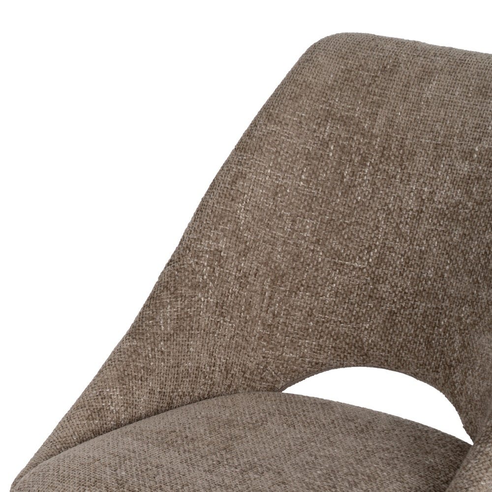 Silla Beige Tejido-Metal Salón 48 X 61 X 85 Cm Silla Beige Tejido-Metal Salón 48 X 61 X 85 Cm