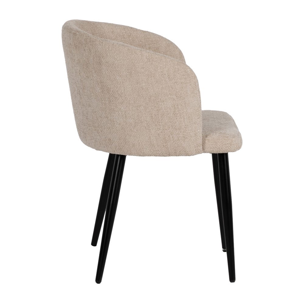 Silla Crema Tejido-Metal Salón 53 X 53 X 77 Cm Silla Crema Tejido-Metal Salón 53 X 53 X 77 Cm