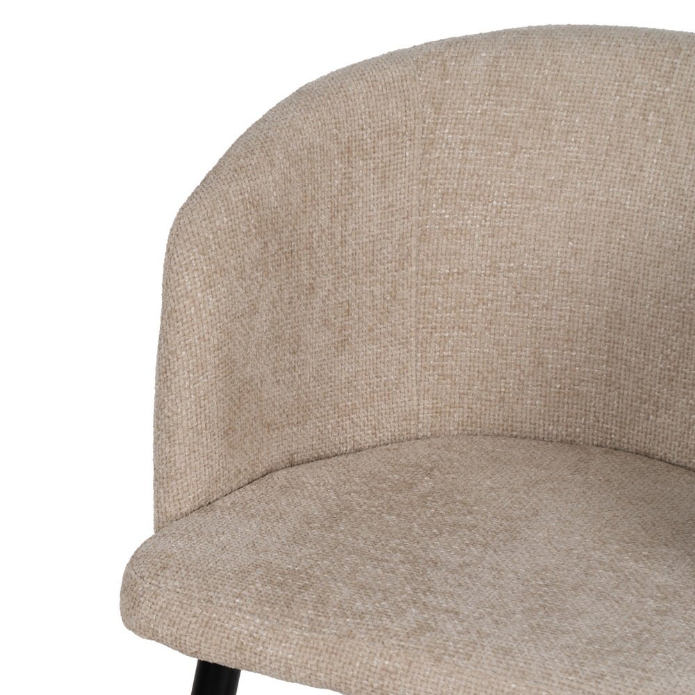 Silla Crema Tejido-Metal Salón 53 X 53 X 77 Cm Silla Crema Tejido-Metal Salón 53 X 53 X 77 Cm