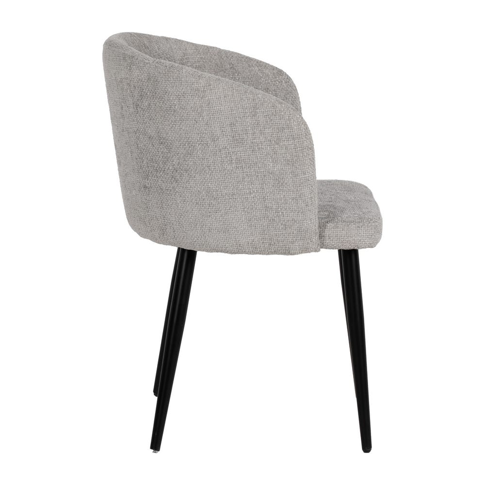 Silla Gris Tejido-Metal Salón 53 X 53 X 77 Cm Silla Gris Tejido-Metal Salón 53 X 53 X 77 Cm