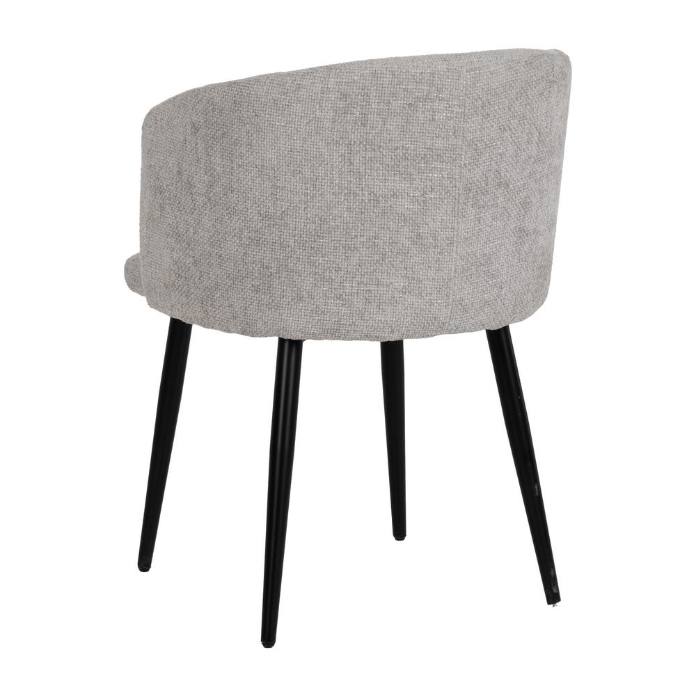 Silla Gris Tejido-Metal Salón 53 X 53 X 77 Cm Silla Gris Tejido-Metal Salón 53 X 53 X 77 Cm