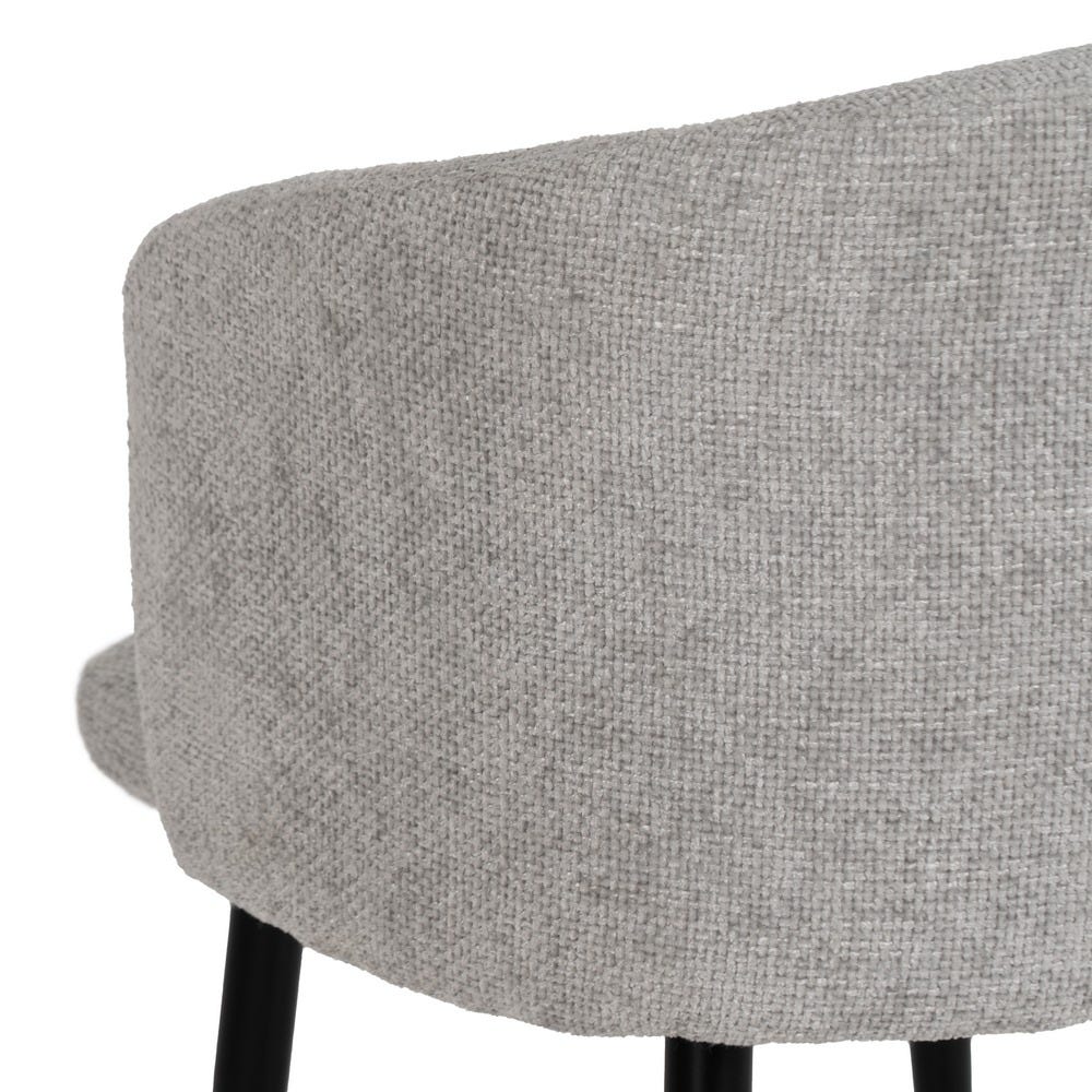 Silla Gris Tejido-Metal Salón 53 X 53 X 77 Cm Silla Gris Tejido-Metal Salón 53 X 53 X 77 Cm