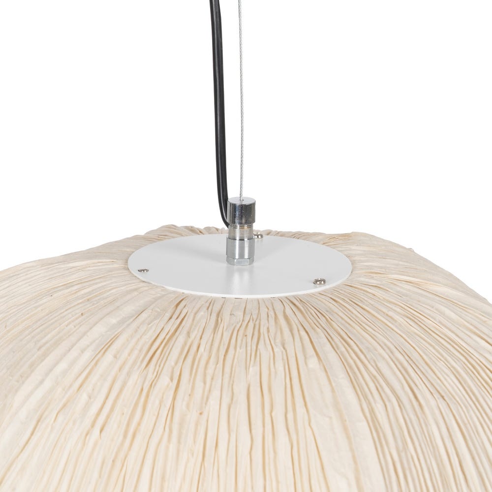 Lámpara Techo Beige Papel-Metal 62,50 X 62,50 X 20 Cm Lámpara Techo Beige Papel-Metal 62,50 X 62,50 X 20 Cm