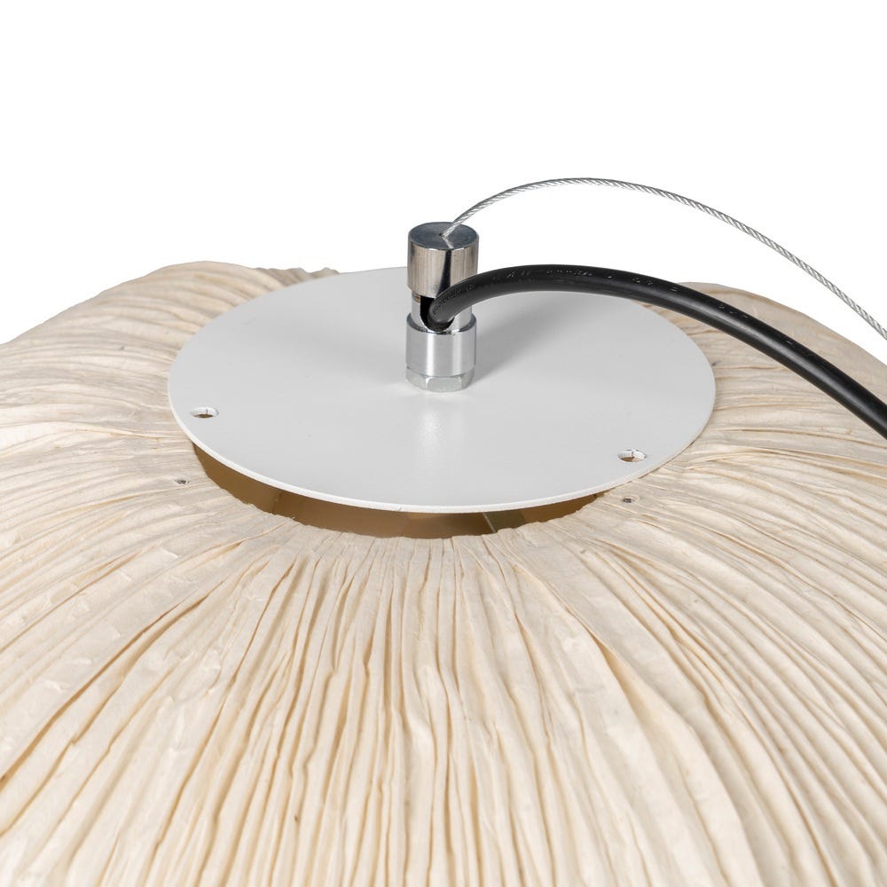 Lámpara Techo Beige Papel-Metal 62,50 X 62,50 X 20 Cm Lámpara Techo Beige Papel-Metal 62,50 X 62,50 X 20 Cm