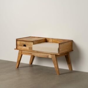 Banco Natural Madera De Mango 98 X 46 X 54 Cm