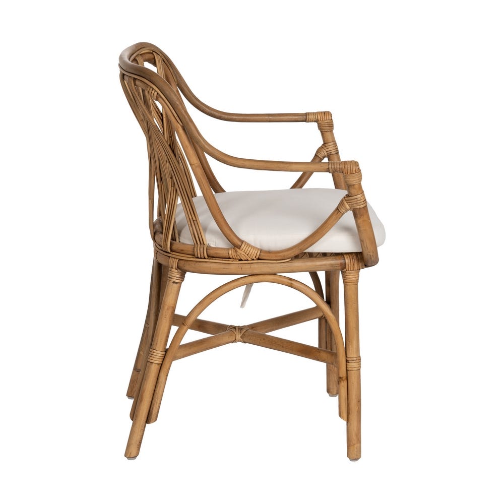 Sillón Natural Ratán Decoración 62 X 55 X 83 Cm Sillón Natural Ratán Decoración 62 X 55 X 83 Cm