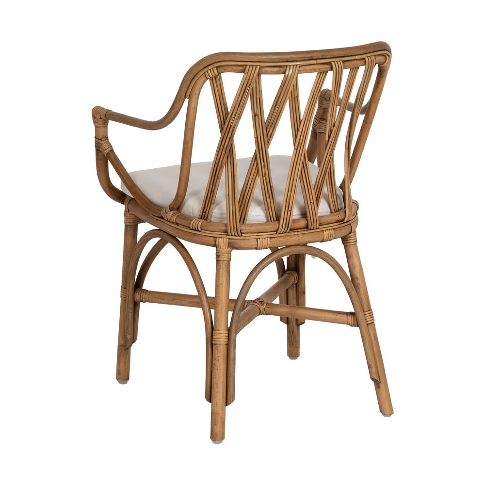 Sillón Natural Ratán Decoración 62 X 55 X 83 Cm Sillón Natural Ratán Decoración 62 X 55 X 83 Cm