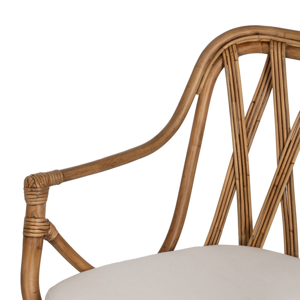 Sillón Natural Ratán Decoración 62 X 55 X 83 Cm Sillón Natural Ratán Decoración 62 X 55 X 83 Cm