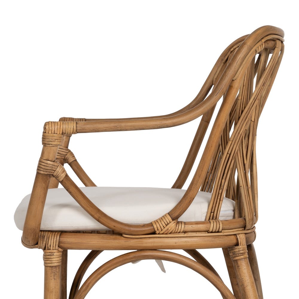Sillón Natural Ratán Decoración 62 X 55 X 83 Cm Sillón Natural Ratán Decoración 62 X 55 X 83 Cm
