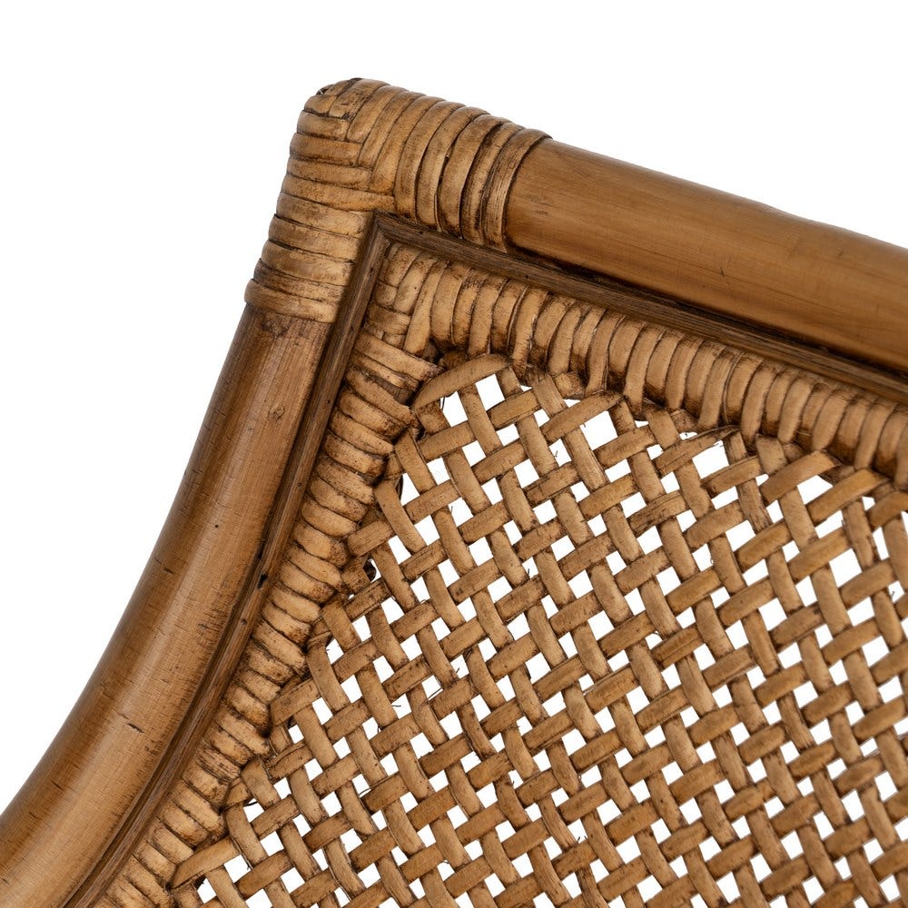 Sillón Marrón Ratán Decoración 56 X 54 X 84 Cm Sillón Marrón Ratán Decoración 56 X 54 X 84 Cm