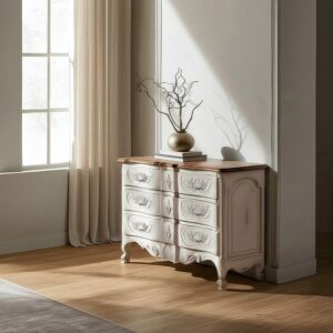 Cómoda Madera Mindi Dormitorio 130 X 45 X 85 Cm Cómoda Madera Mindi Dormitorio 130 X 45 X 85 Cm