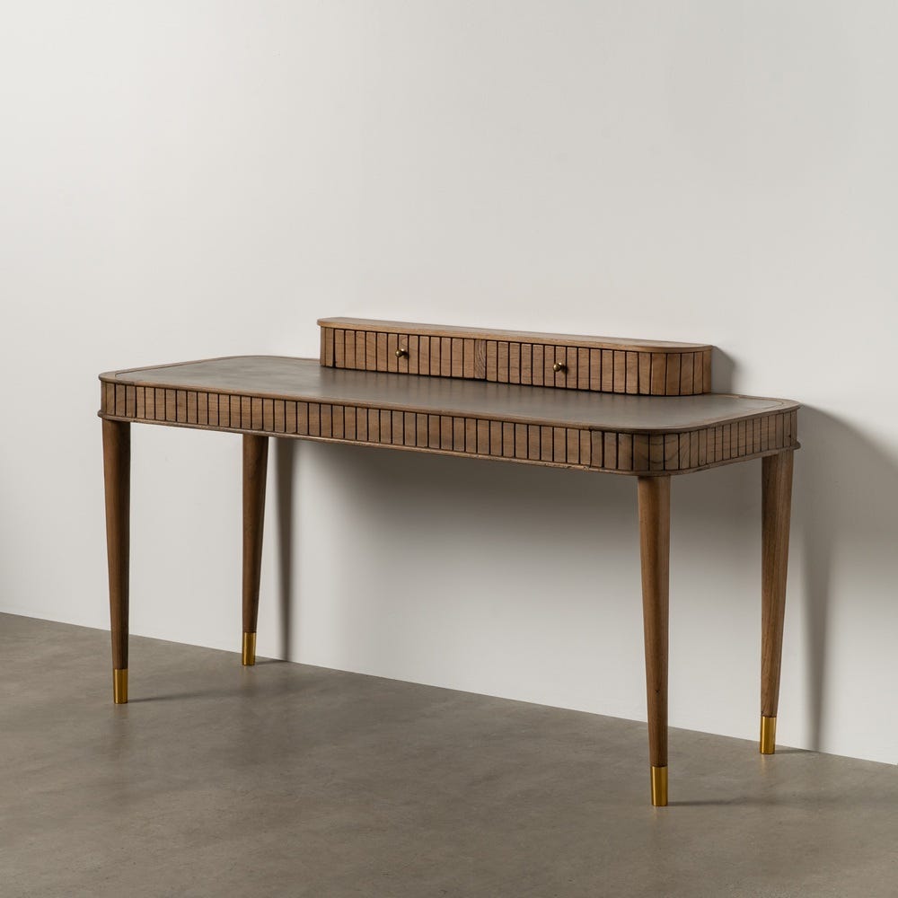 Escritorio Madera-Microcemento Salón 150 X 60 X 82 Cm Escritorio Madera-Microcemento Salón 150 X 60 X 82 Cm