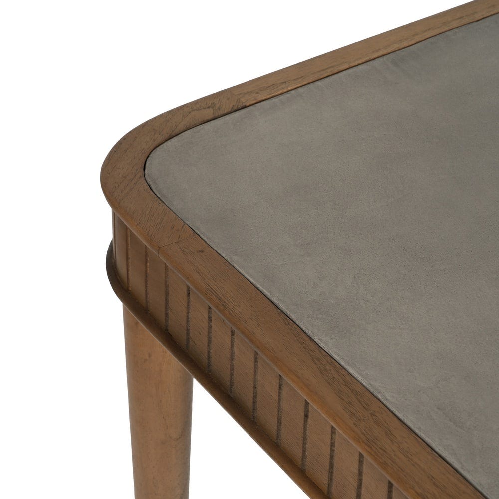 Mesa Comedor Madera-Microcemento Salón 220 X 100 X 76 Cm Mesa Comedor Madera-Microcemento Salón 220 X 100 X 76 Cm