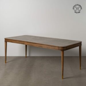 Mesa Comedor Madera-Microcemento Salón 220 X 100 X 76 Cm Mesa Comedor Madera-Microcemento Salón 220 X 100 X 76 Cm