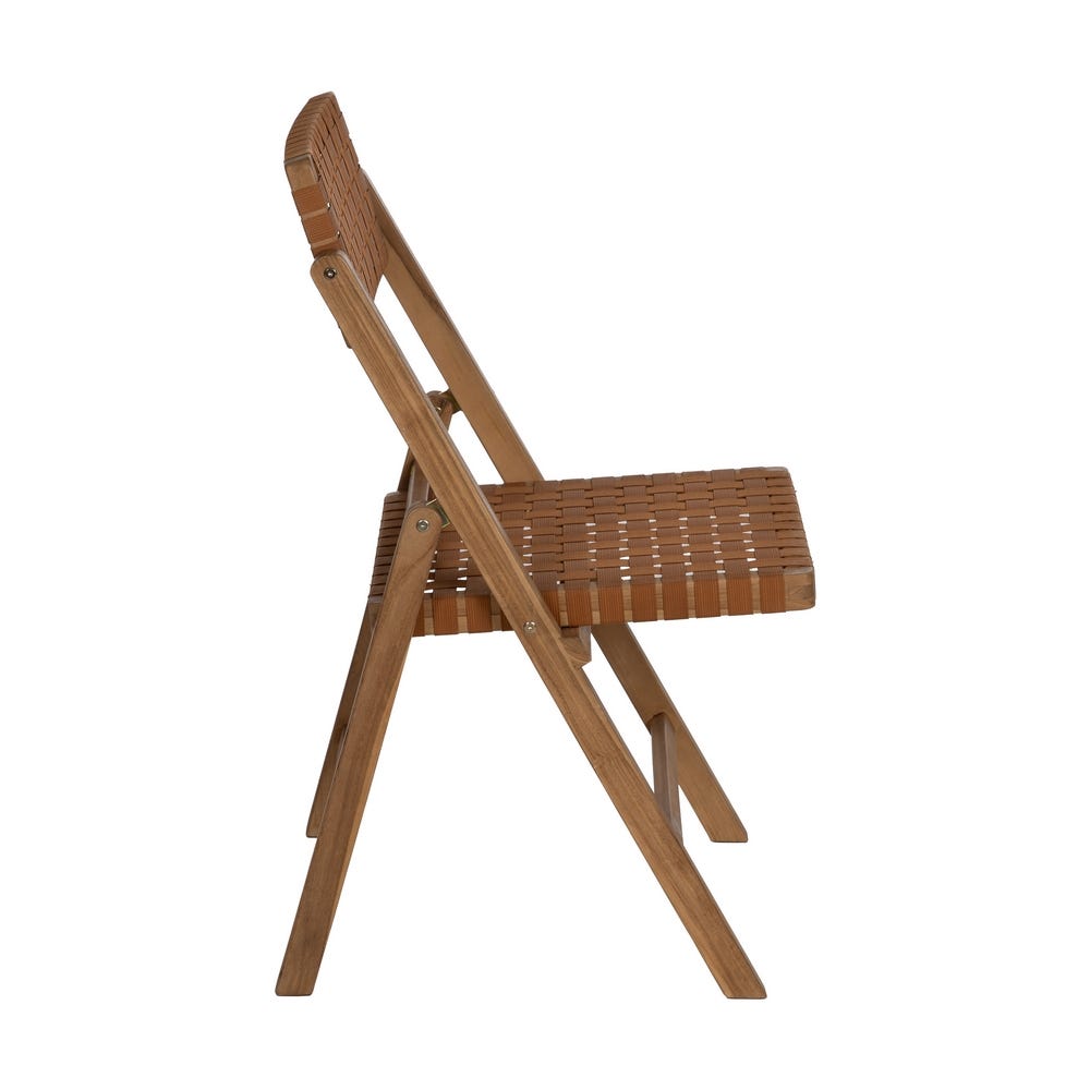 Silla Plegable Natural-Negro Madera 49 X 58 X 87,50 Cm Silla Plegable Natural-Negro Madera 49 X 58 X 87,50 Cm