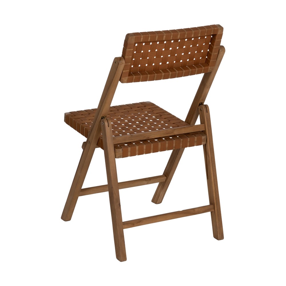 Silla Plegable Natural-Negro Madera 49 X 58 X 87,50 Cm Silla Plegable Natural-Negro Madera 49 X 58 X 87,50 Cm