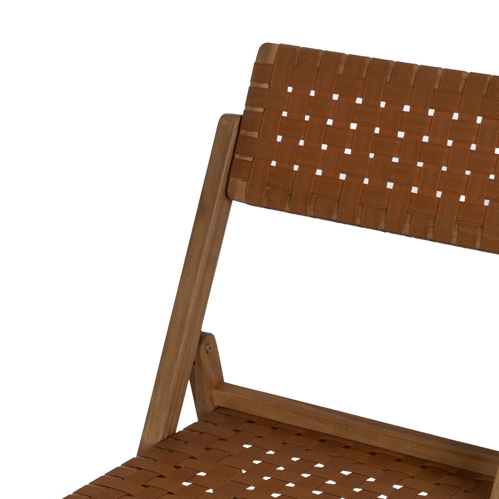 Silla Plegable Natural-Negro Madera 49 X 58 X 87,50 Cm Silla Plegable Natural-Negro Madera 49 X 58 X 87,50 Cm