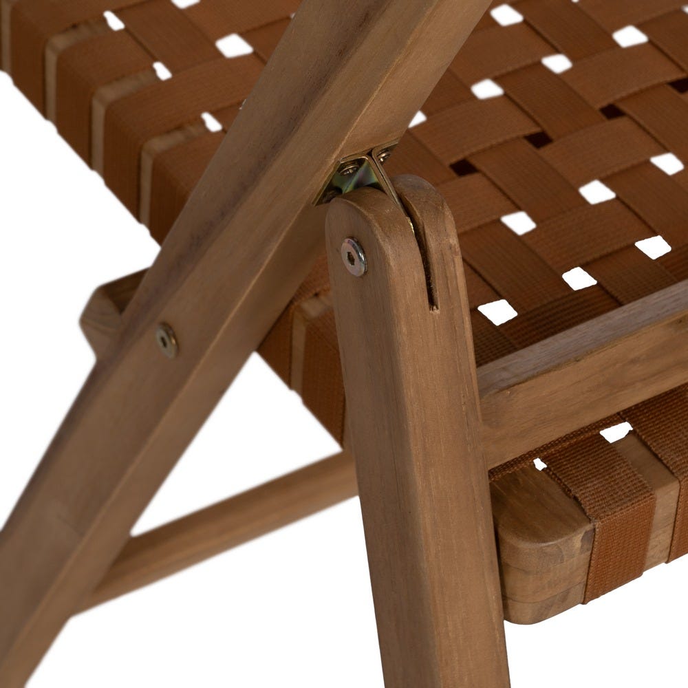 Silla Plegable Natural-Negro Madera 49 X 58 X 87,50 Cm Silla Plegable Natural-Negro Madera 49 X 58 X 87,50 Cm