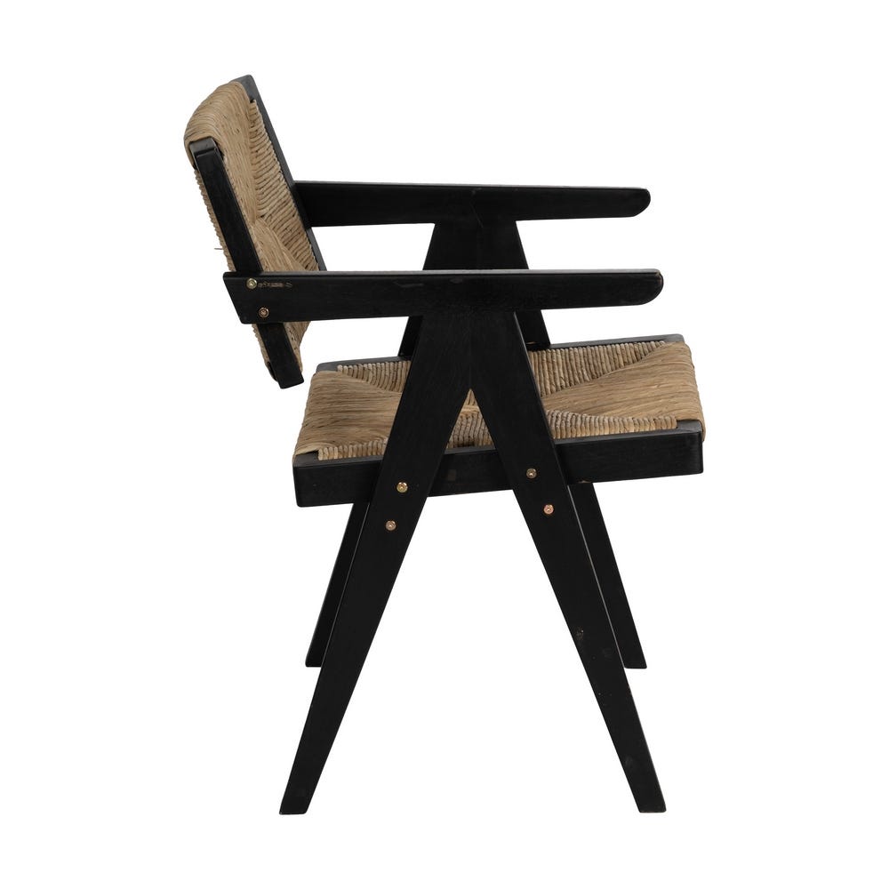 Silla Natural-Negro Madera 56 X 62 X 76,50 Cm Silla Natural-Negro Madera 56 X 62 X 76,50 Cm
