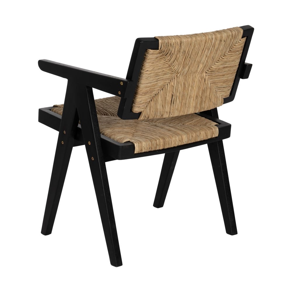 Silla Natural-Negro Madera 56 X 62 X 76,50 Cm Silla Natural-Negro Madera 56 X 62 X 76,50 Cm