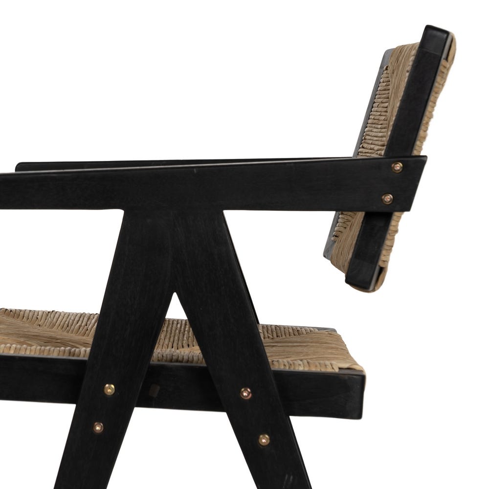 Silla Natural-Negro Madera 56 X 62 X 76,50 Cm Silla Natural-Negro Madera 56 X 62 X 76,50 Cm