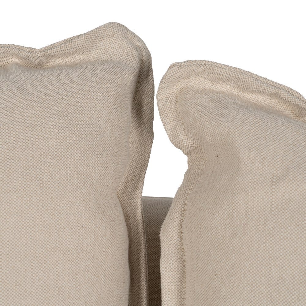 Sofá 2 Plazas Crema Tejido-Madera 160 X 95 X 85 Cm Sofá 2 Plazas Crema Tejido-Madera 160 X 95 X 85 Cm