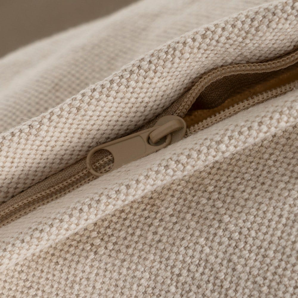 Sofá 3 Plazas Crema Tejido-Madera 200 X 95 X 85 Cm Sofá 3 Plazas Crema Tejido-Madera 200 X 95 X 85 Cm