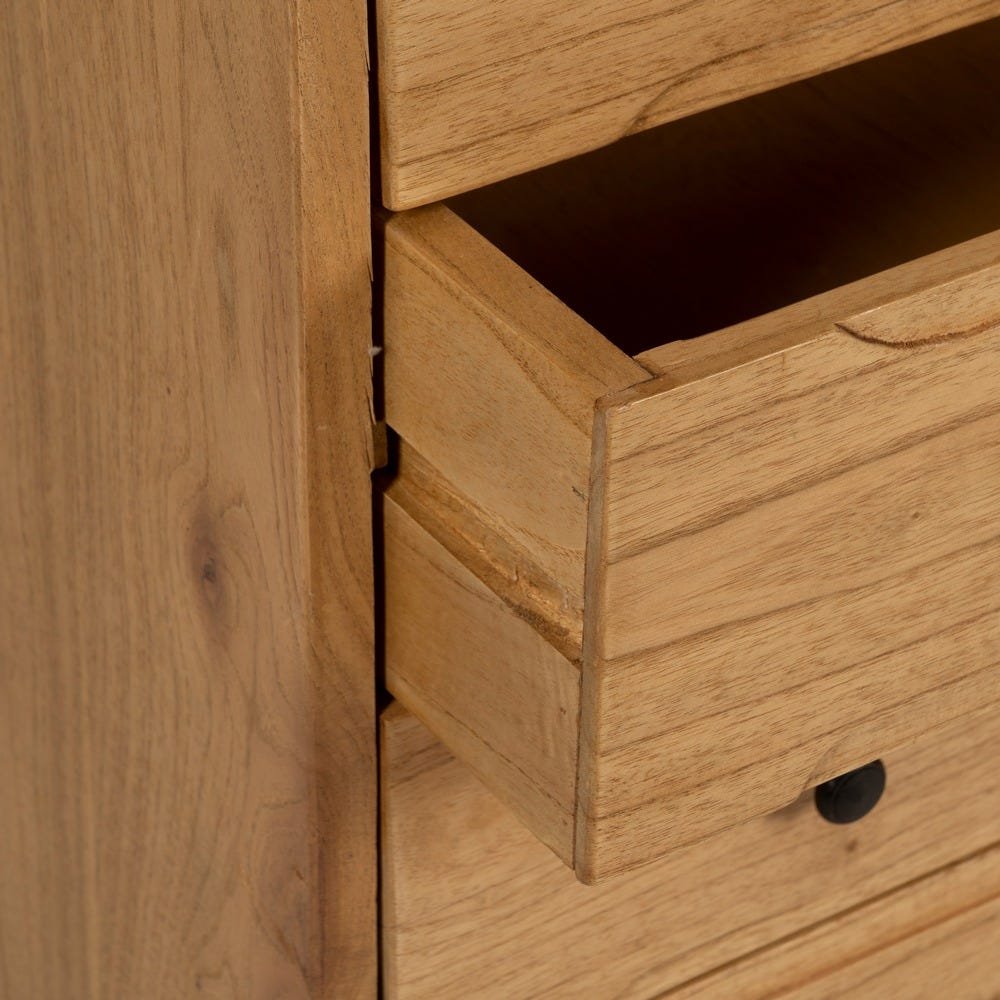 Aparador Natural Madera Mindi Salón 130 X 40 X 80 Cm Aparador Natural Madera Mindi Salón 130 X 40 X 80 Cm