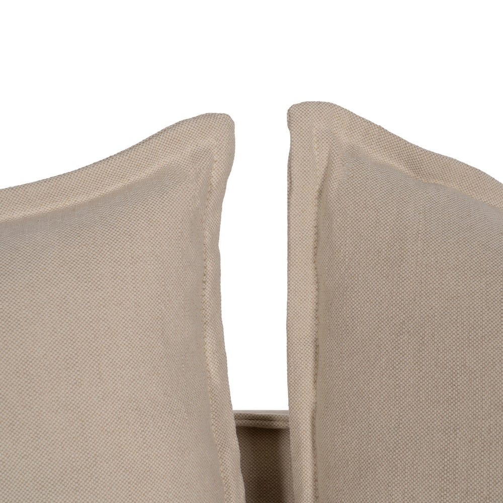 Sofá 3 Plazas Crema Tejido-Madera 210 X 97 X 89 Cm Sofá 3 Plazas Crema Tejido-Madera 210 X 97 X 89 Cm