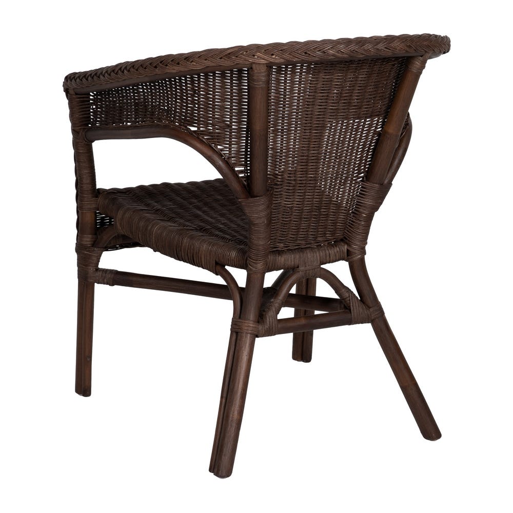 Silla Marrón Ratán Salón 60 X 62 X 78 Cm Silla Marrón Ratán Salón 60 X 62 X 78 Cm