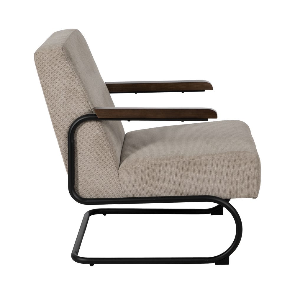 Sillón Taupe Metal-Tejido 61 X 70 X 85 Cm Sillón Taupe Metal-Tejido 61 X 70 X 85 Cm