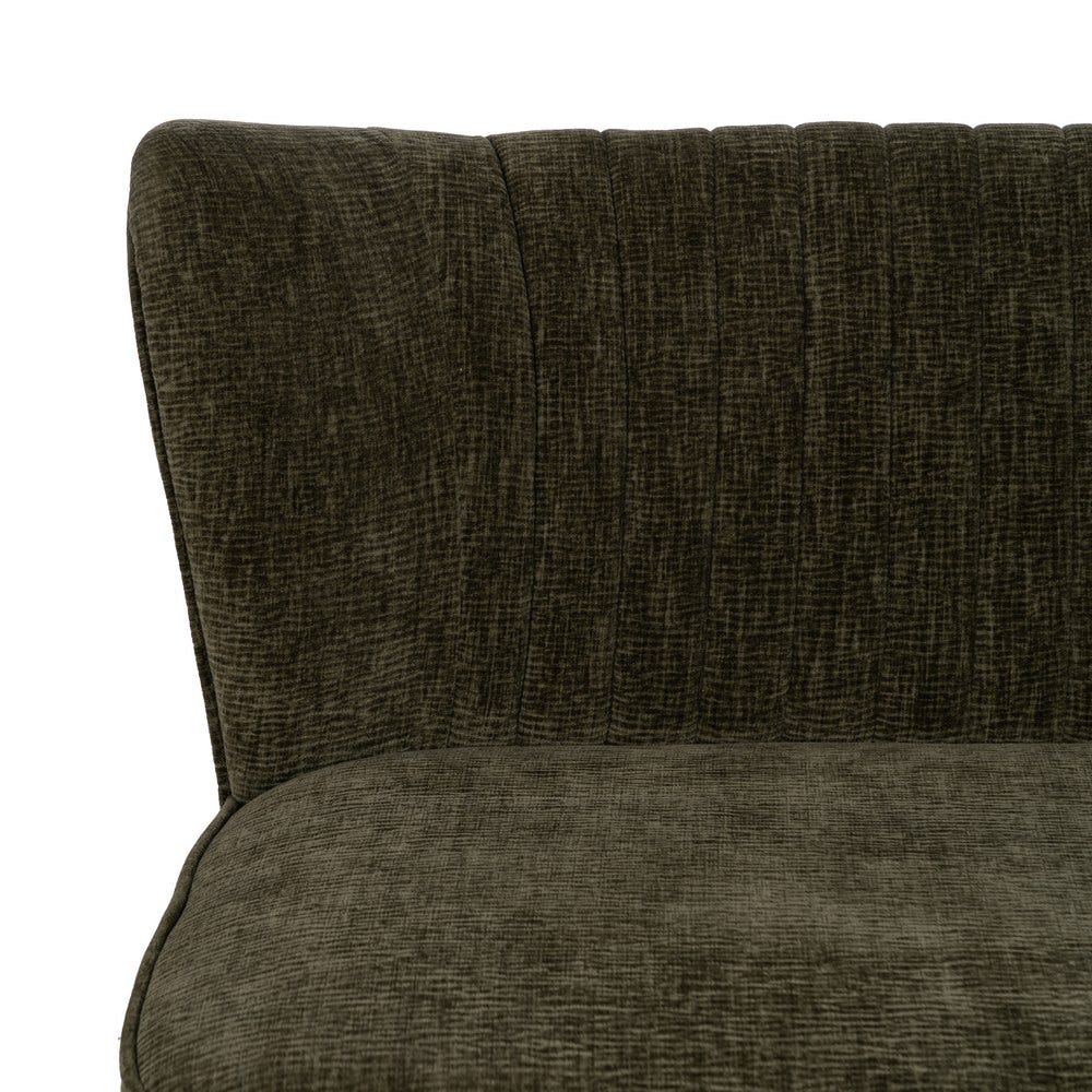 Sofá Verde Tejido-Madera Salón 134 X 70 X 74 Cm Sofá Verde Tejido-Madera Salón 134 X 70 X 74 Cm