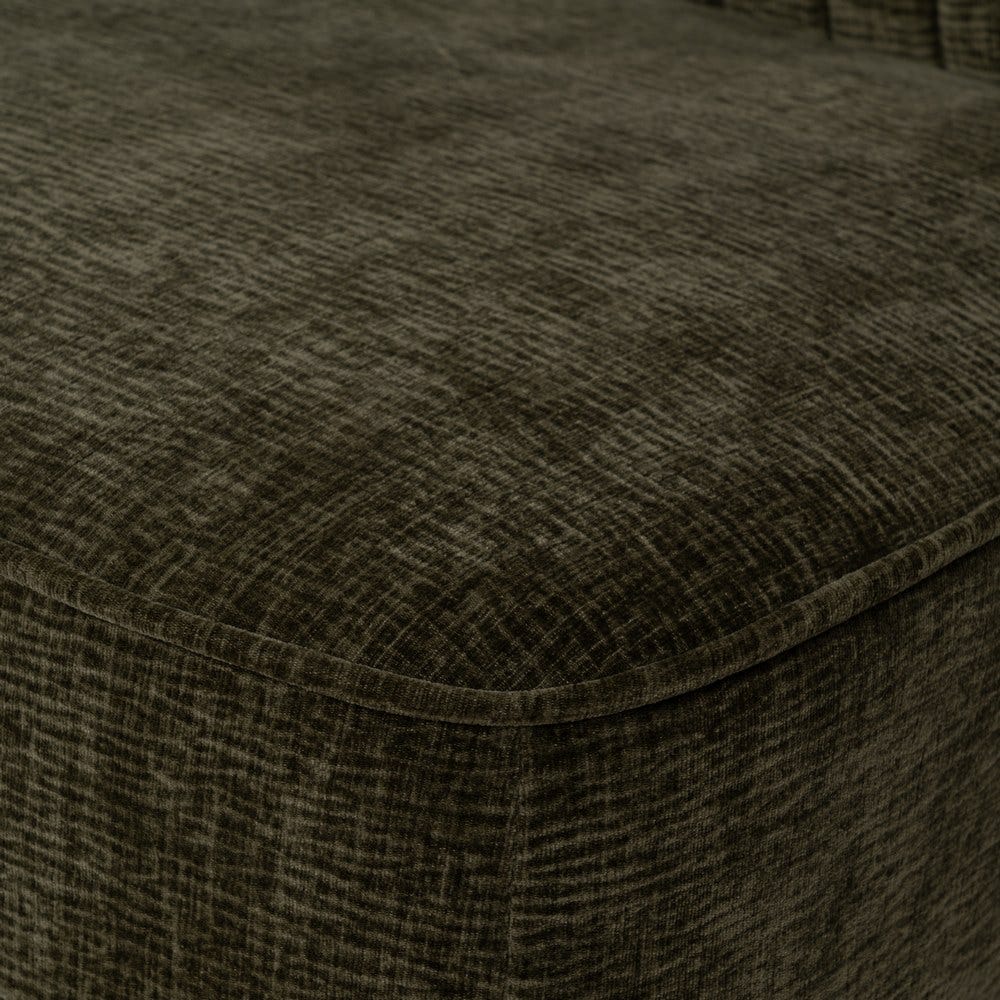 Sofá Verde Tejido-Madera Salón 134 X 70 X 74 Cm Sofá Verde Tejido-Madera Salón 134 X 70 X 74 Cm