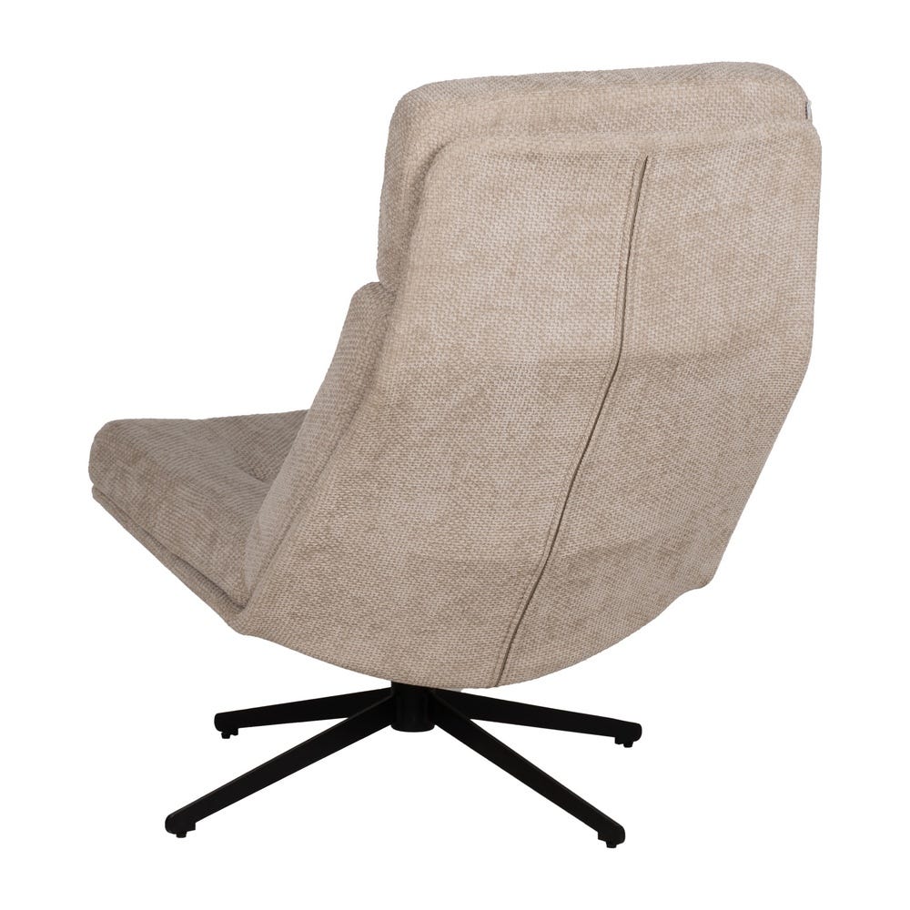 Sillón Giratorio Beige Tejido-Metal 65 X 98 X 93 Cm Sillón Giratorio Beige Tejido-Metal 65 X 98 X 93 Cm