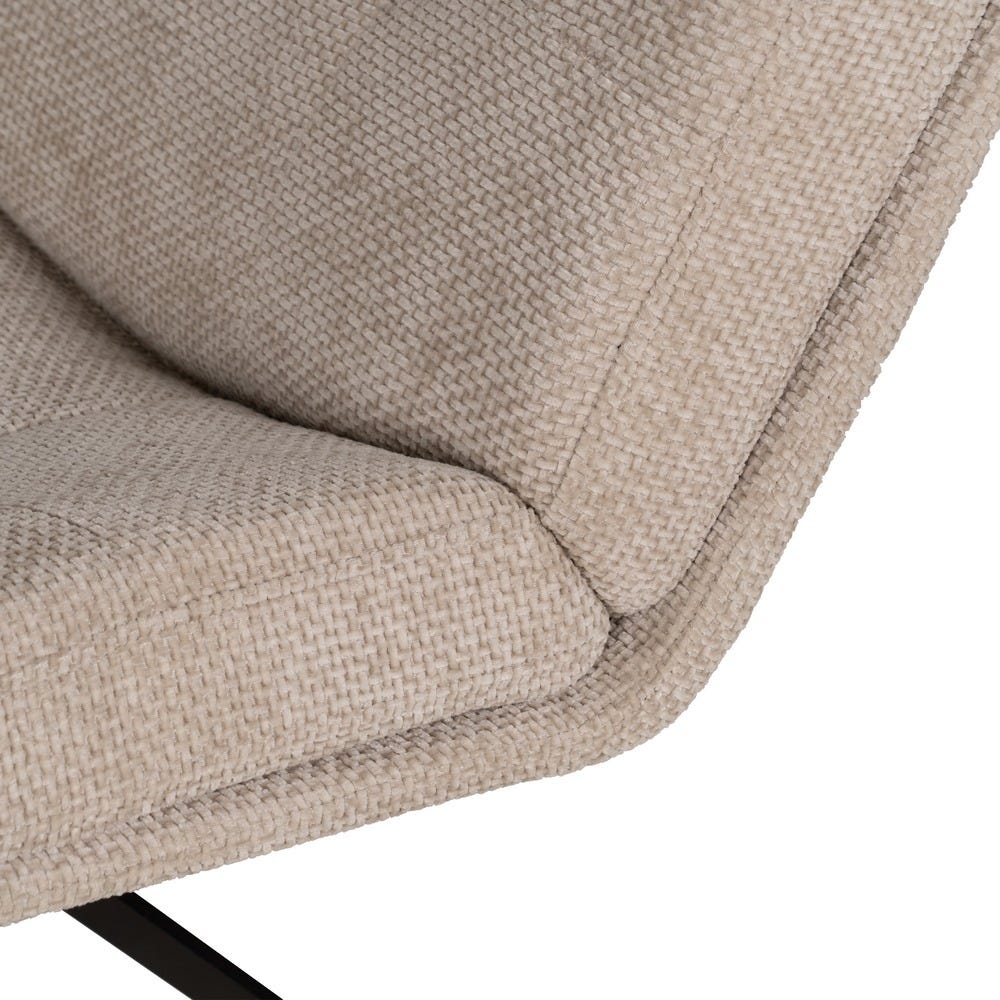 Sillón Giratorio Beige Tejido-Metal 65 X 98 X 93 Cm Sillón Giratorio Beige Tejido-Metal 65 X 98 X 93 Cm