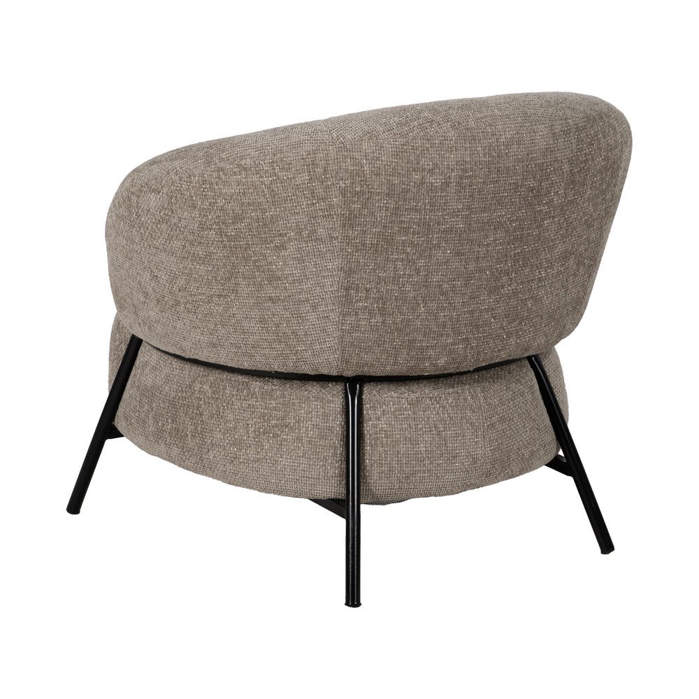 Sillón Beige Tejido-Metal Salón 84 X 84 X 70 Cm Sillón Beige Tejido-Metal Salón 84 X 84 X 70 Cm