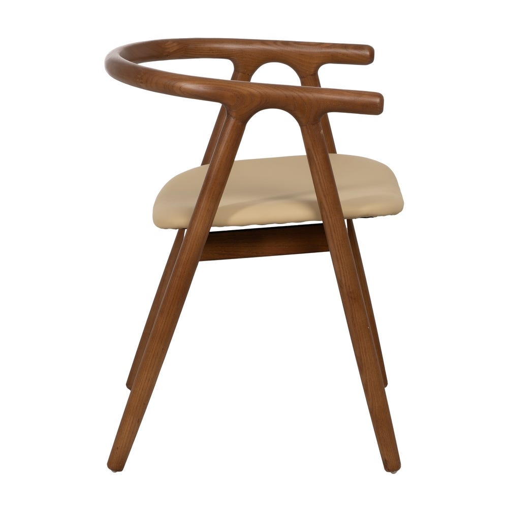Silla Crema-Marrón Madera De Olmo 47 X 46 X 71 Cm Silla Crema-Marrón Madera De Olmo 47 X 46 X 71 Cm