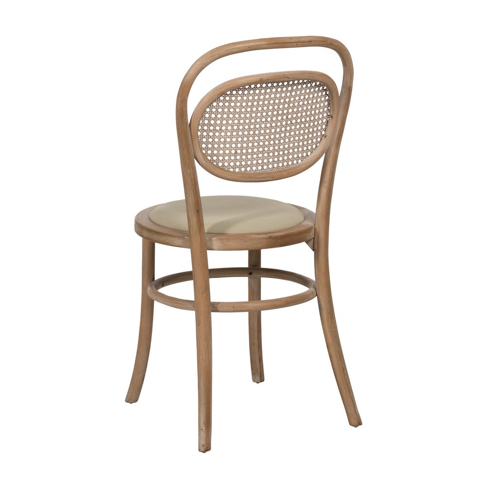 Silla Natural-Beige Tejido-Madera 41 X 41 X 89 Cm Silla Natural-Beige Tejido-Madera 41 X 41 X 89 Cm