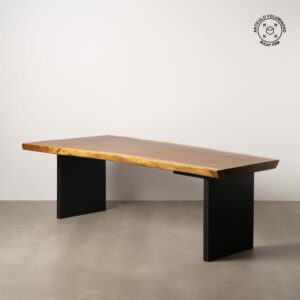 Mesa Comedor Natural Madera-Hierro Salón 300 X 80 X 80 Cm Mesa Comedor Natural Madera-Hierro Salón 300 X 80 X 80 Cm