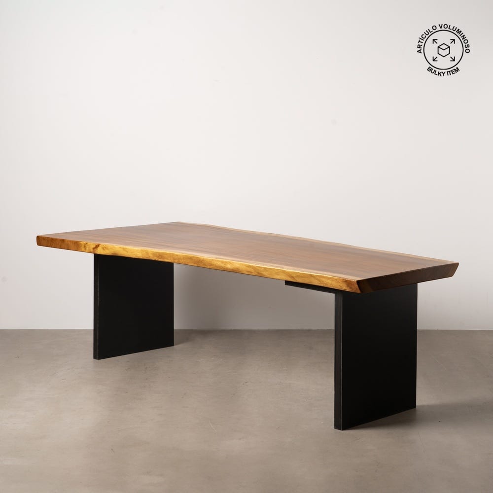 Mesa Comedor Natural Madera-Hierro Salón 300 X 80 X 80 Cm Mesa Comedor Natural Madera-Hierro Salón 300 X 80 X 80 Cm