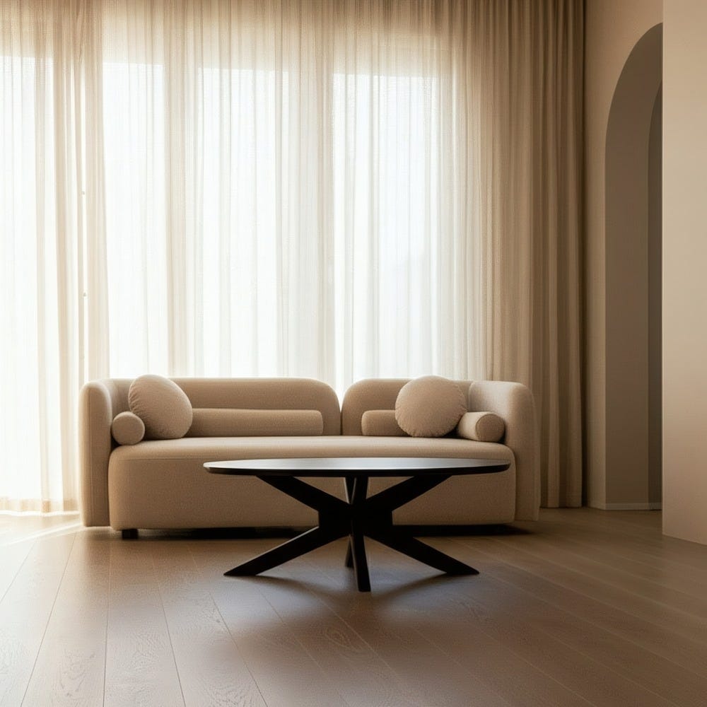 Sofá 3 Plazas Beige Tejido-Madera 223 X 88 X 72 Cm Sofá 3 Plazas Beige Tejido-Madera 223 X 88 X 72 Cm