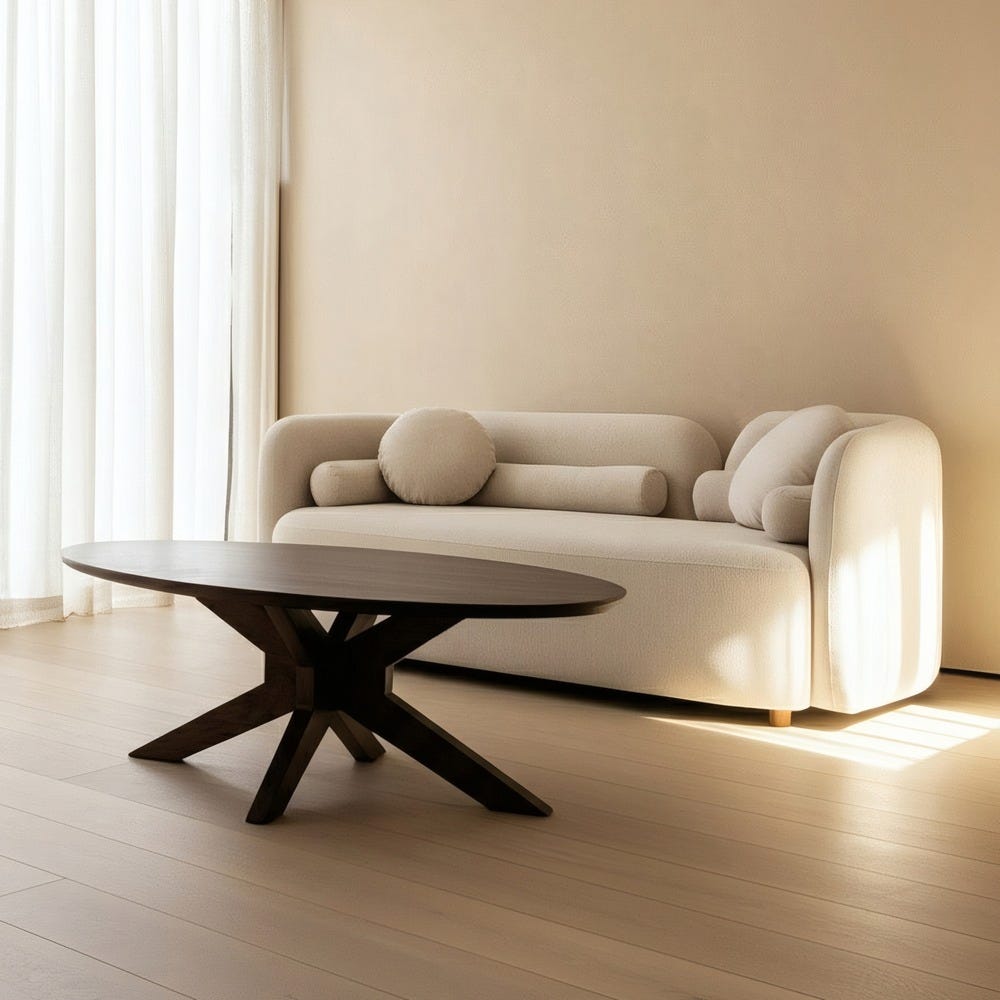 Sofá 2 Plazas Beige Tejido-Madera 176 X 88 X 72 Cm Sofá 2 Plazas Beige Tejido-Madera 176 X 88 X 72 Cm