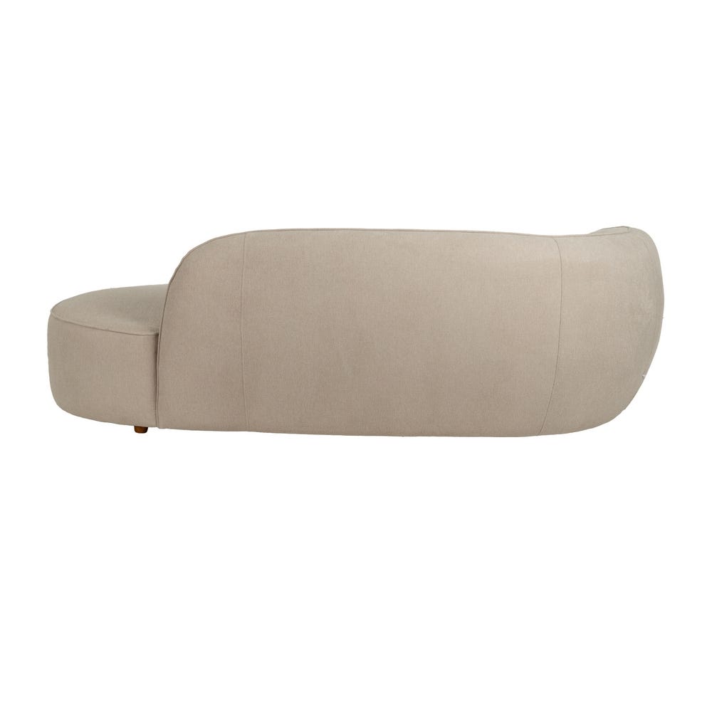 Sofá 3 Plazas Beige Tejido-Madera 229 X 100 X 76 Cm Sofá 3 Plazas Beige Tejido-Madera 229 X 100 X 76 Cm