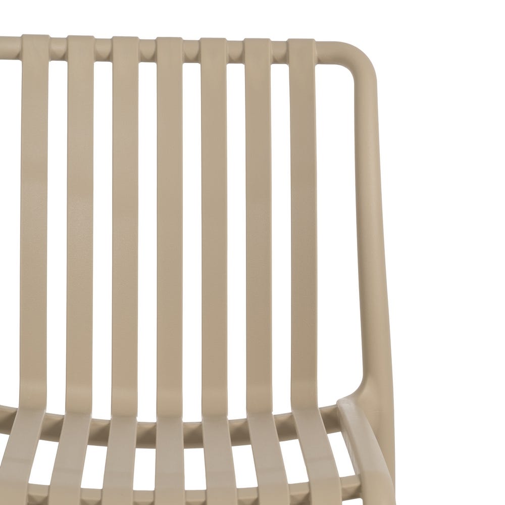 Silla Beige Polipropileno Exterior 50 X 58 X 80 Cm Silla Beige Polipropileno Exterior 50 X 58 X 80 Cm