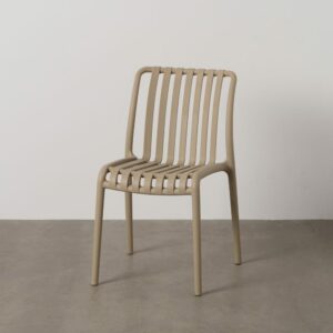 Silla Beige Polipropileno Exterior 50 X 58 X 80 Cm